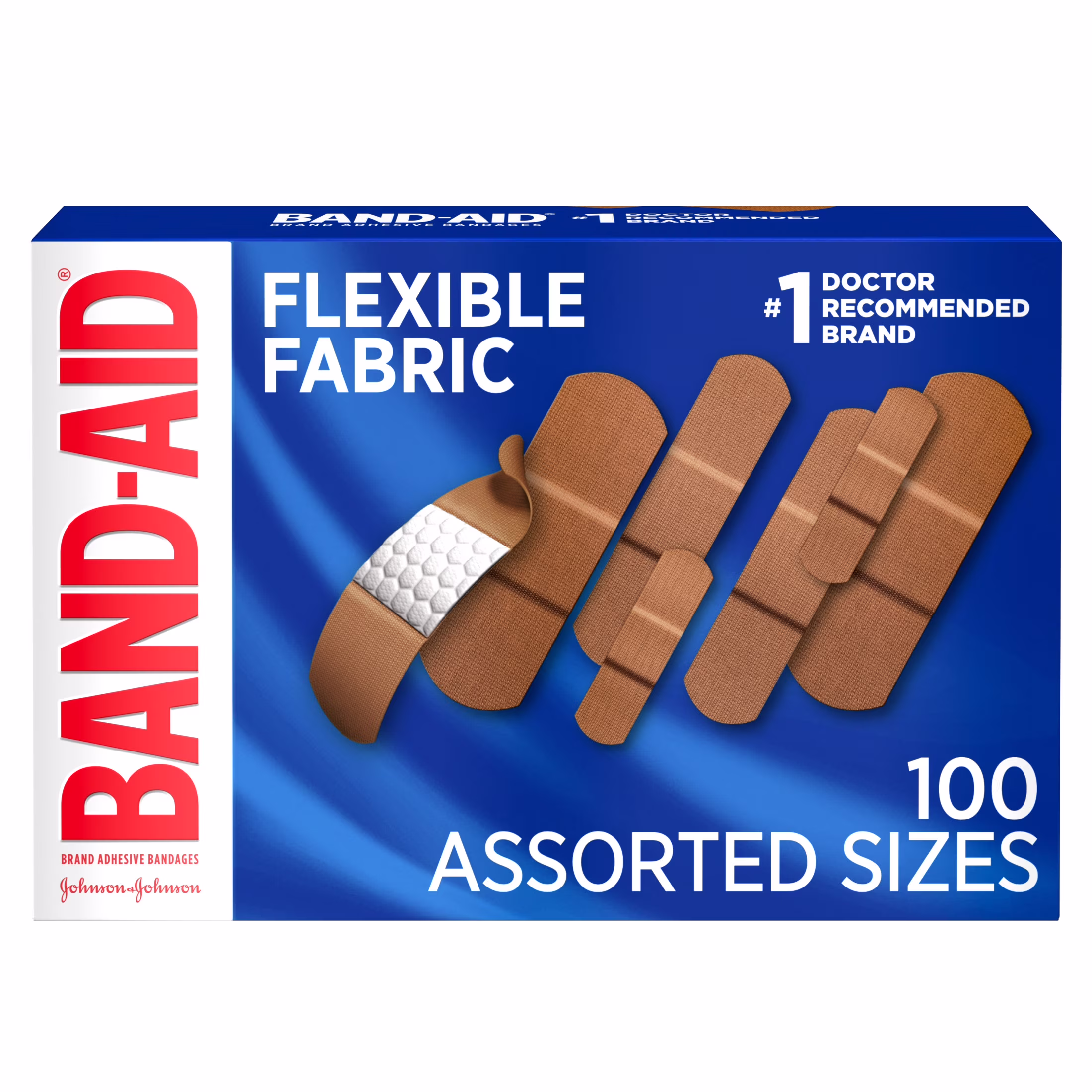 Band-Aid Adhesive Bandages Flexible Fabric Quilt-Aid 100 Count