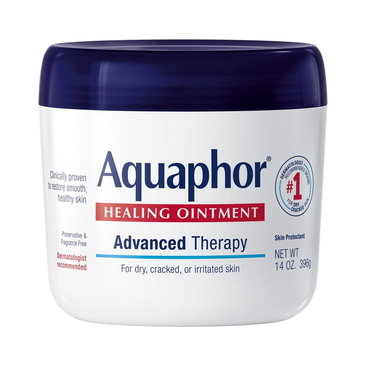 Aquaphor Healing Ointment Multi-Purpose Dry Skin Repair 14 oz Jar